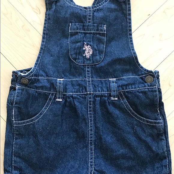 US Polo Association Overalls & Pink Stripe Onesie - Picture 7 of 7